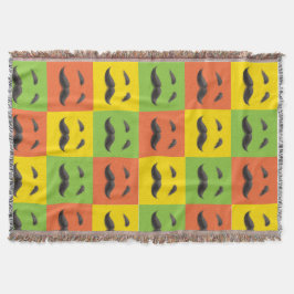 毛深いパパのパッチワークのブランケット スローブランケット