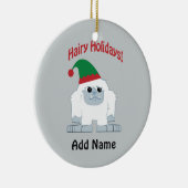 毛深い休日！クリスマスイティ セラミックオーナメント (右)