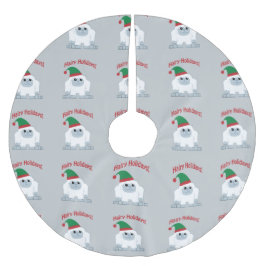 毛深い休日!クリスマスイティ ブラッシュドポリエステルツリースカート