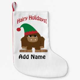 毛深い休日！クリスマスサスカッチ スモールクリスマスストッキング