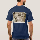 毛深い水球モンスター Tシャツ (裏面)