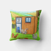 毛深い物語のファーム – 毛深い鶏の物語 クッション (裏面)