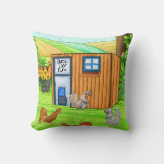 毛深い物語のファーム – 毛深い鶏の物語 クッション