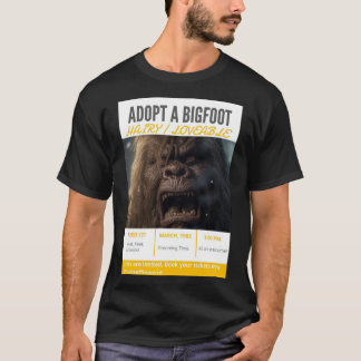 毛深い男を採用する Tシャツ