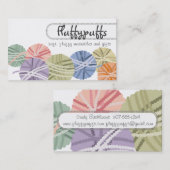 毛玉のふわふわの糸編み物編み機 名刺 (正面/裏面)