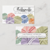 毛玉のふわふわの糸編み物編み機 名刺 (正面/裏面)