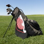 毛玉の可愛い白猫 ゴルフタオル (グリーン)