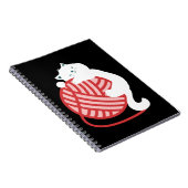 毛玉の可愛い白猫 ノートブック (右側)