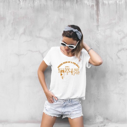 毛玉の自慢のママ 可愛い毛玉 赤ちゃん キャットママ Tシャツ