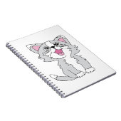 毛皮かわいい猫の美的ハッピーキャットクリップアートスケッチ ノートブック (右側)