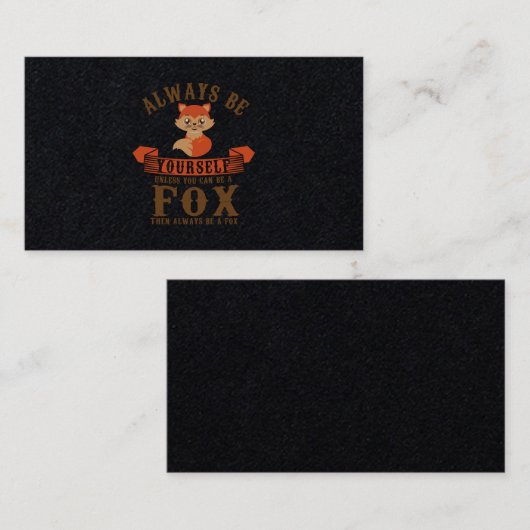 毛皮で覆われたキツネである場合もなかったらあなた自身が常にあって下さい 名刺 (正面/裏面)