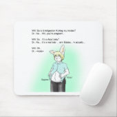 毛皮で覆われたバニーのprenancy マウスパッド (マウス)