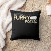 毛皮で覆われたポテト山のモルモットを救って下さい クッション (ブランケット)