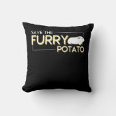 毛皮で覆われたポテト山のモルモットを救って下さい クッション (正面)