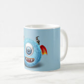 毛皮で覆われたモンスター コーヒーマグカップ (正面右)