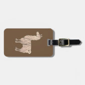 毛皮で覆われたラマの荷物のラベル ラゲッジタグ (正面横)