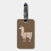 毛皮で覆われたラマの荷物のラベル ラゲッジタグ (裏面縦)