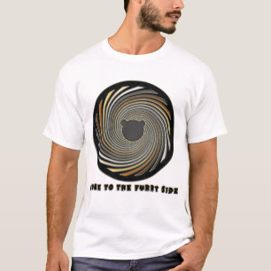 毛皮で覆われた側面のワイシャツに来られる Tシャツ