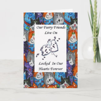 毛皮で覆われた友人は私達のハート猫1にロックされたに住んでいます カード