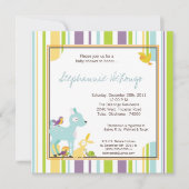 毛皮で覆われた森林森林Animaのベビーシャワーの招待状 招待状 (正面)