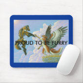 毛皮で覆われたmousepadがあること誇りを持った マウスパッド (マウス)