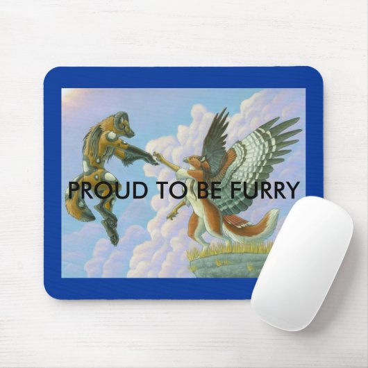 毛皮で覆われたmousepadがあること誇りを持った マウスパッド (マウス)