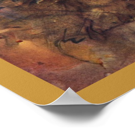 毛皮とエメラルドのヴィンテージのポスターの女性 ポスター (角)