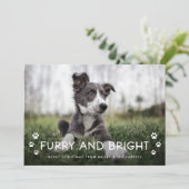 毛皮と明るい |犬からのクリスマスフォト シーズンカード (スタンド正面)