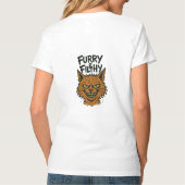 「毛皮と汚い」サッシーな猫Tシャツ Tシャツ (裏面)