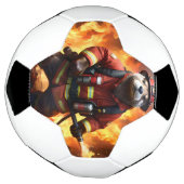 **「毛皮と炎：オッター・ファイアマンの背焼き サッカーボール (回転)