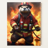 **「毛皮と炎：オッター・ファイアマンの背焼き プランナー手帳 (裏面)