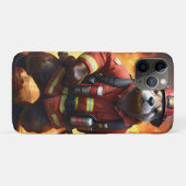 **「毛皮と炎:オッター・ファイアマンの背焼き Case-Mate iPhoneケース (裏面(横))