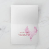 毛皮にバレンタインの赤いバラ シーズンカード (内部)