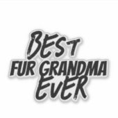 毛皮のおばあちゃん シール (正面)