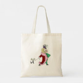 毛皮のコートを持つスヌーティトートショッピングバッグ トートバッグ (裏面)