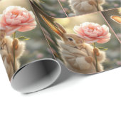 毛皮のコートを着ているウサギ ラッピングペーパー (ロールコーナー)