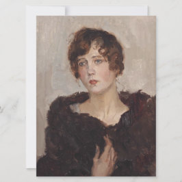 毛皮のコートを着てジェルティ（イスラエルのイサク） カード