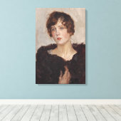 毛皮のコートを着てジェルティ（イスラエルのイサク） キャンバスプリント (インサイチュ (ウッドフロア))