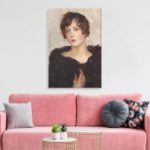 毛皮のコートを着てジェルティ（イスラエルのイサク） キャンバスプリント (インサイチュ (リビング))