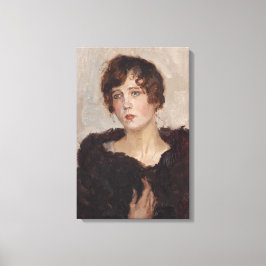 毛皮のコートを着てジェルティ（イスラエルのイサク） キャンバスプリント