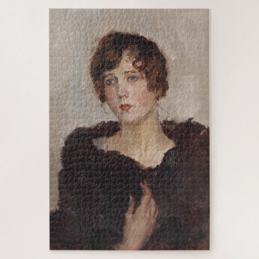 毛皮のコートを着てジェルティ(イスラエルのイサク) ジグソーパズル (縦)