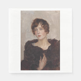 毛皮のコートを着てジェルティ（イスラエルのイサク） スタンダードランチョンナプキン