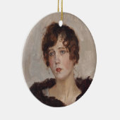 毛皮のコートを着てジェルティ（イスラエルのイサク） セラミックオーナメント (右)