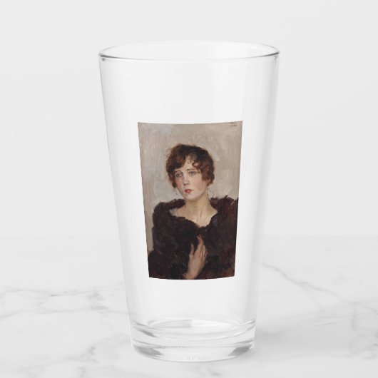 毛皮のコートを着てジェルティ（イスラエルのイサク） タンブラーグラス (正面)