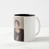 毛皮のコートを着てジェルティ（イスラエルのイサク） ツートーンマグカップ (正面右)