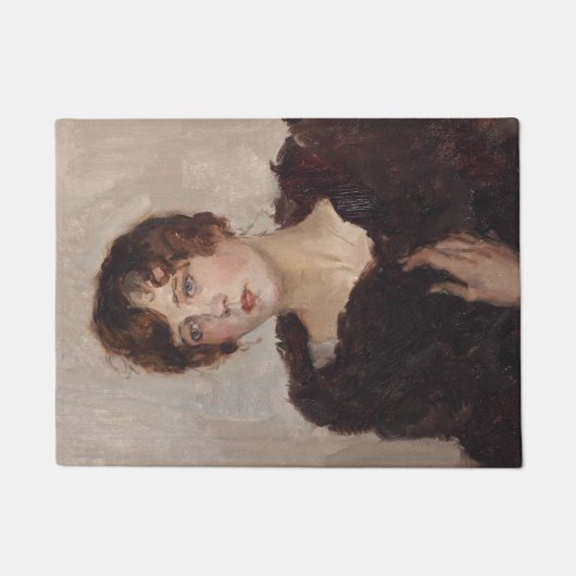 毛皮のコートを着てジェルティ（イスラエルのイサク） ドアマット (正面)