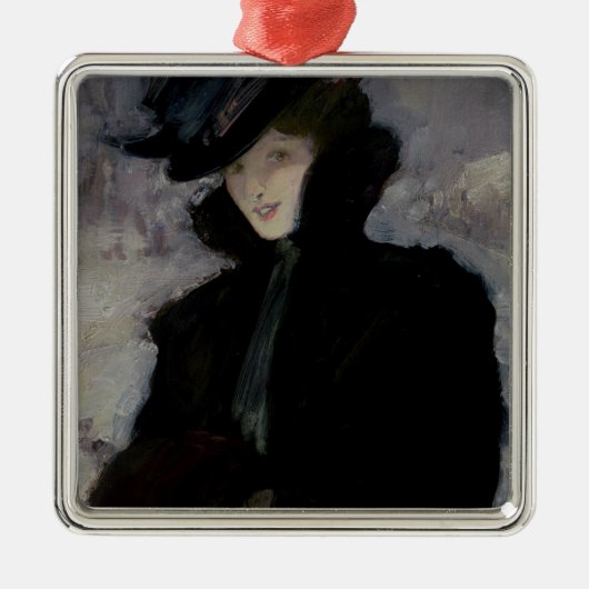 毛皮のコート メタルオーナメント (正面)