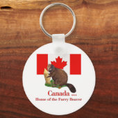 毛皮のビーバー キーホルダー (正面)