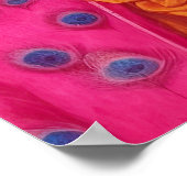 毛皮のピンクの動物ポスターの孔雀 ポスター (角)