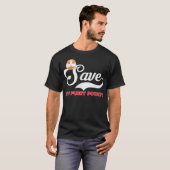 毛皮のポテトギニア豚救毛皮のポテト Tシャツ (正面フル)